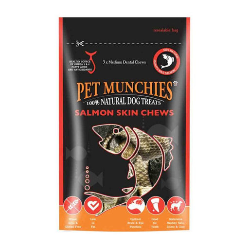 Pet Munchies Salmon Skin Chews 125g