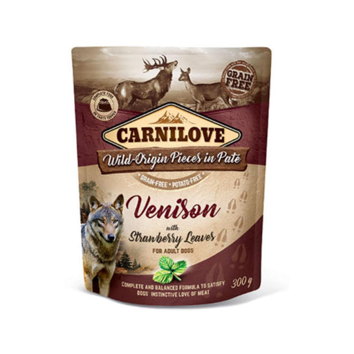 Carnilove Dog Pouch Venison & Strawberry Leaves 300g