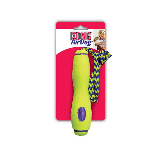 KONG Air Squeaker Fetch Stick On Rope Medium