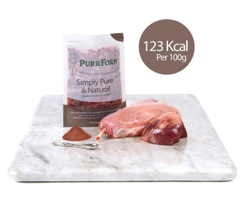 Purrform Pouch Farmed Rabbit & Ground Bone with Ox Heart 6x70g