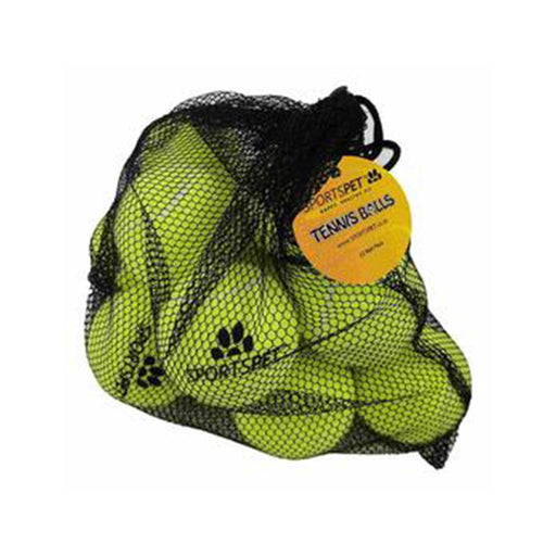 SportsPet Tennis Ball + Squeaker Medium 12pk