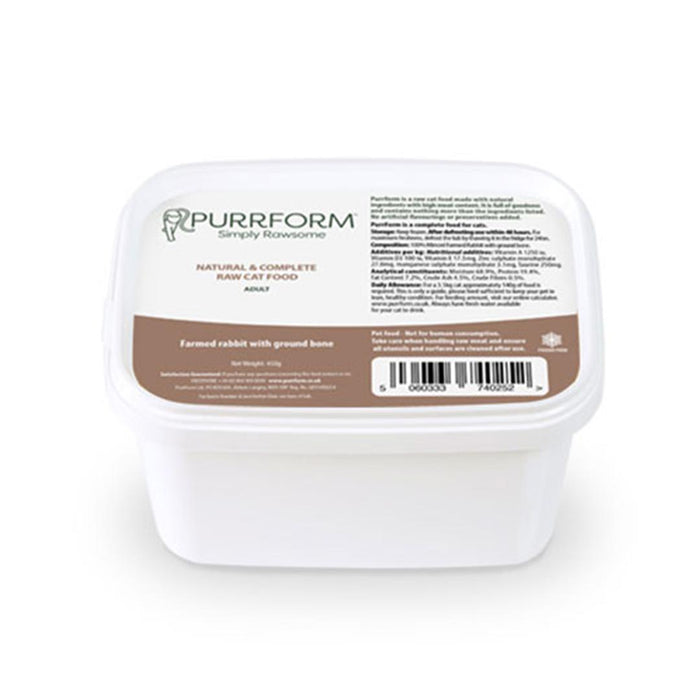 Purrform Tub ADULT Rabbit & Ground Bone 450g