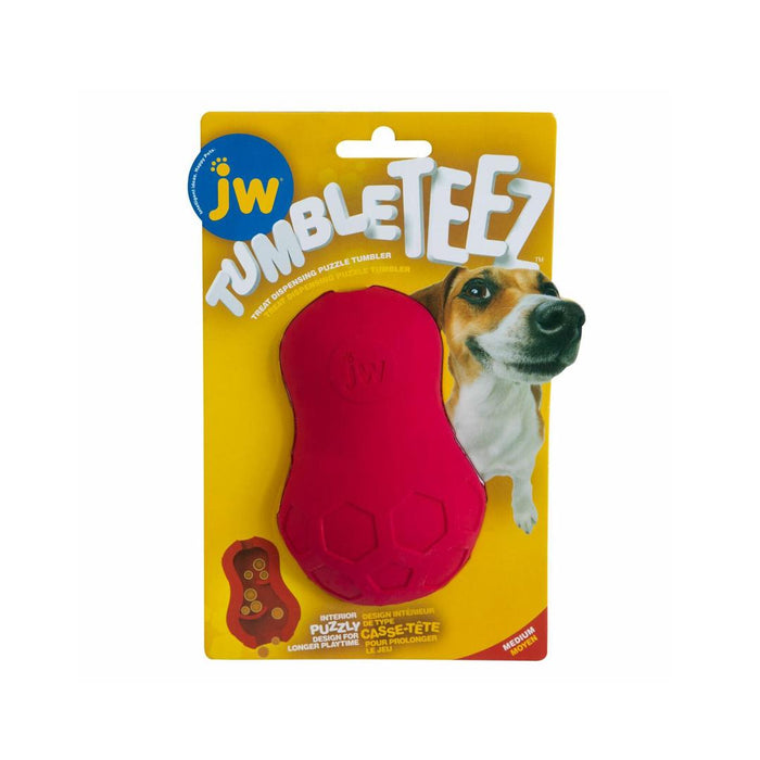 JW Tumble Teez Treat Toy Red Medium