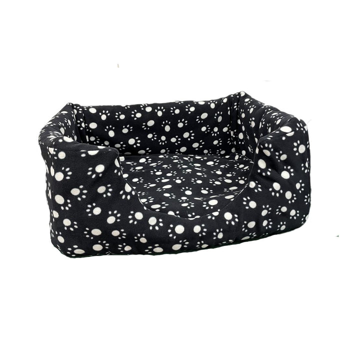 Neewdog Bed Cover Black Paw Print Large