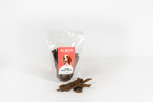 Albion Treats 100% Pure Meat Strips Goat 100g