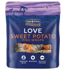 Fish4Dogs Love Sweet Potato Fish Wraps 100g