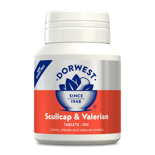 Dorwest Herbs Scullcap & Valerian Tablets for Dogs & Cats 100pk