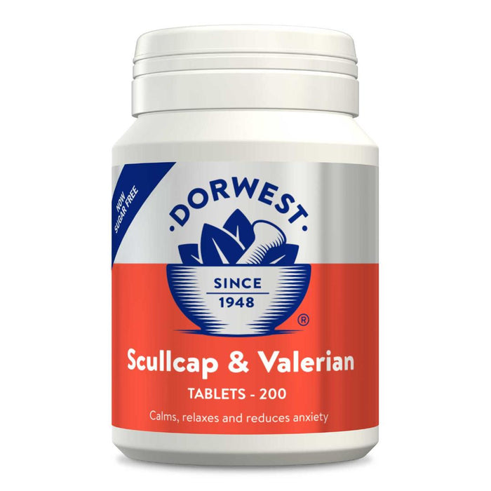 Dorwest Herbs Scullcap & Valerian Tablets for Dogs & Cats 200pk