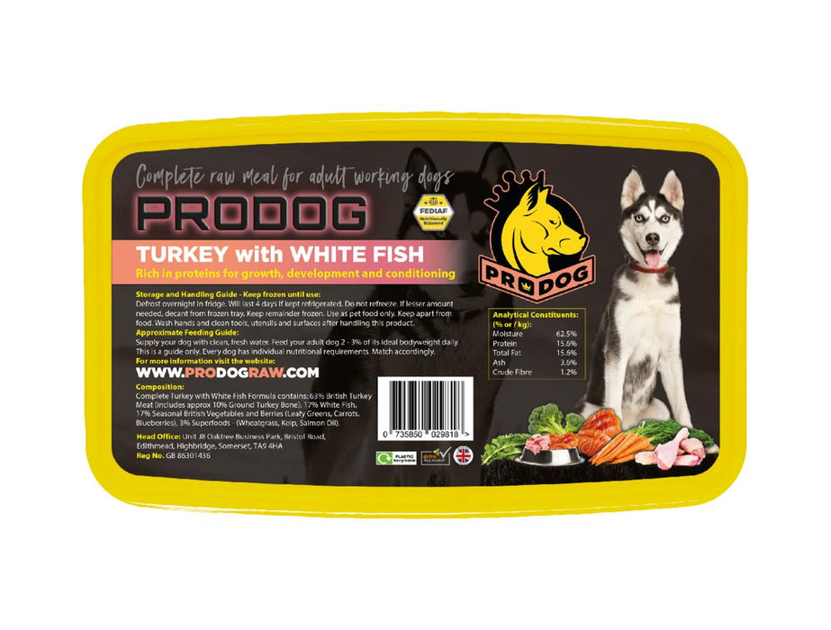 ProDog Raw Complete Turkey & White Fish 1kg