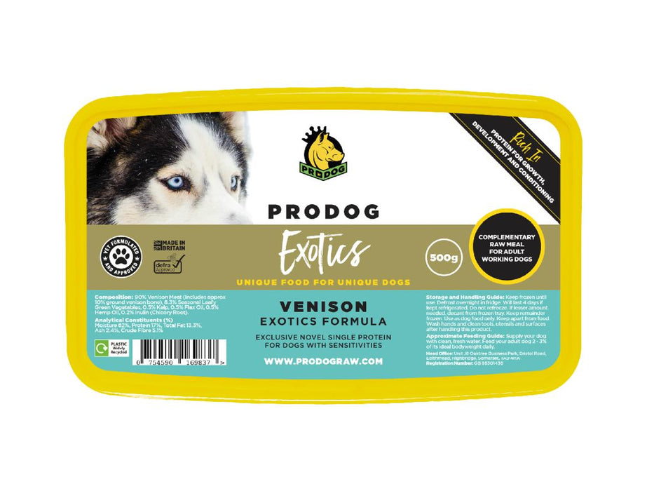 ProDog Raw Exotics Complete Venison 500g