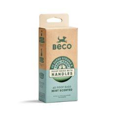 Beco Poop Bags Mint Scented with Handles 60pk