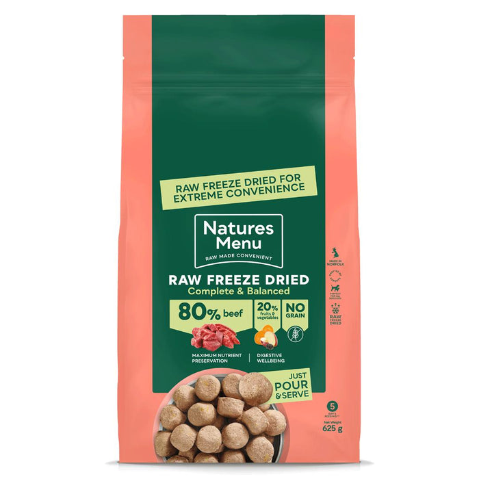 Natures Menu Freeze Dried Complete & Balanced Beef 625g