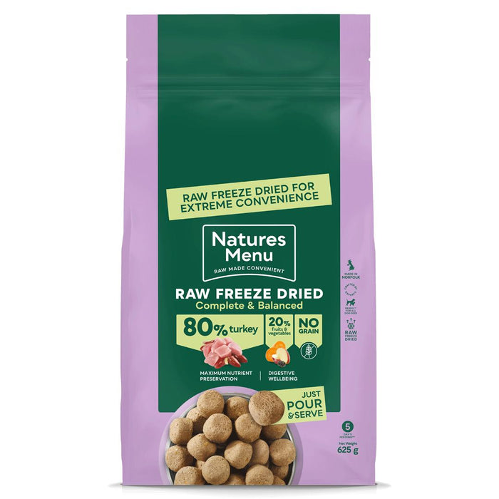 Natures Menu Freeze Dried Complete & Balanced Turkey 625g