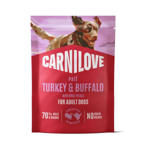 Carnilove NEW Dog Pouch Turkey & Buffalo with Rose Petals 300g