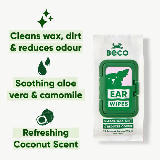 Beco Dog Ear Wipes 70pk