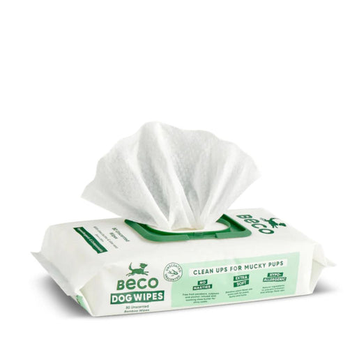 Beco Bamboo Dog Wipes Unscented 80pk