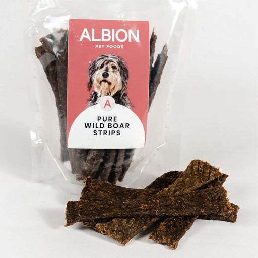 Albion Treats 100% Pure Meat Strips Wild Boar 200g