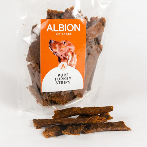 Albion Treats 100% Pure Meat Strips Turkey 100g