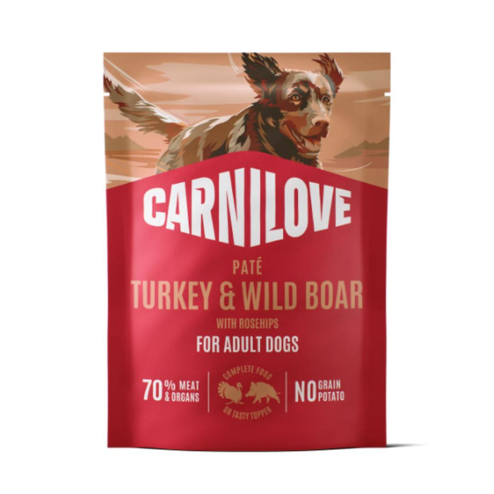 Carnilove NEW Dog Pouch Turkey & Wildboar with Rosehips 300g