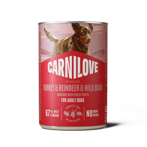 Carnilove NEW Dog Tin Turkey, Reindeer & Wild Boar 400g