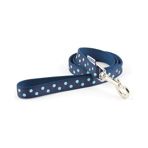 Ancol Polka Dot Lead Blue 100cm