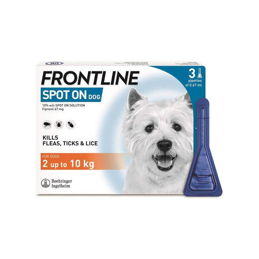Frontline Spot On Small Dog 2-10kg (3 Pipettes)