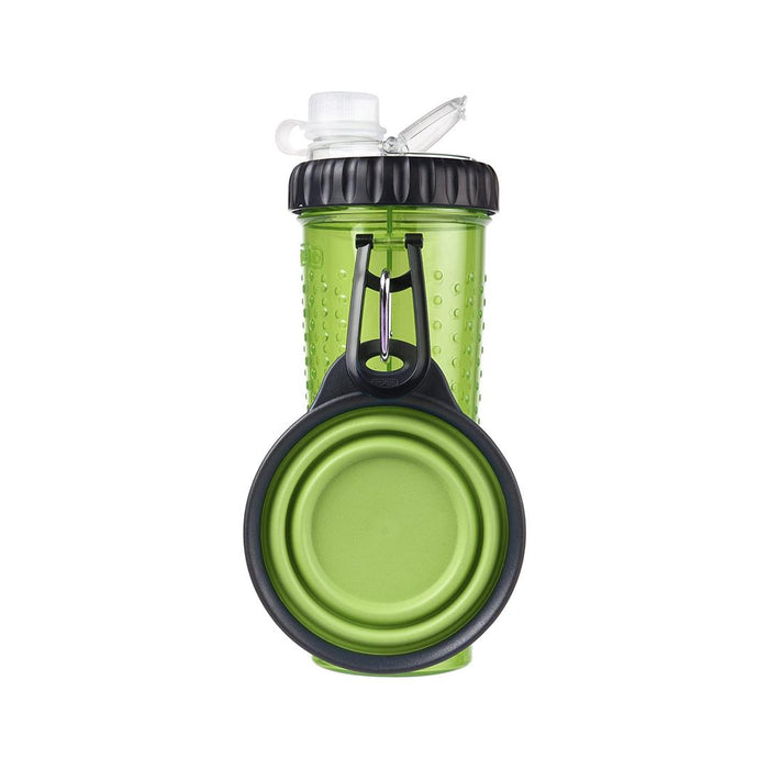 Dexas Popware Snack-Duo Bottle Green