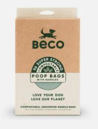 Beco Compostable Poop Bags with Handles Unscented 96 Pack