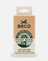 Beco Compostable Poop Bags Unscented, 96 Pack
